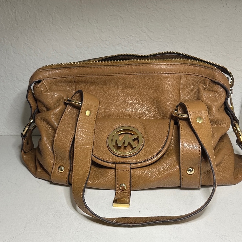 Michael Kors Brown Leather Shoulder Bag